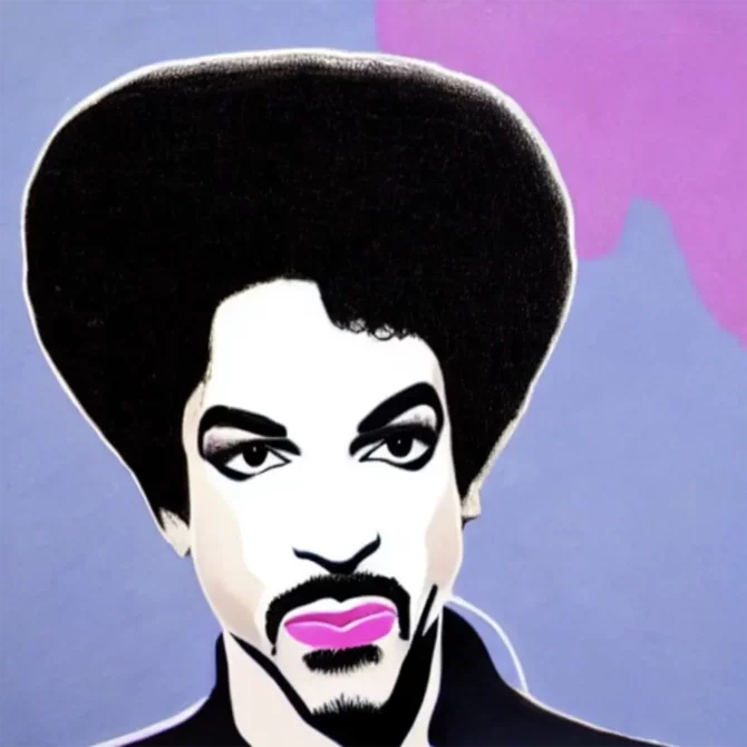 Prince in the style of Andy Warhol     4